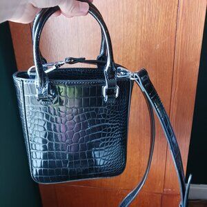 Black Crocodile -esque Bag
